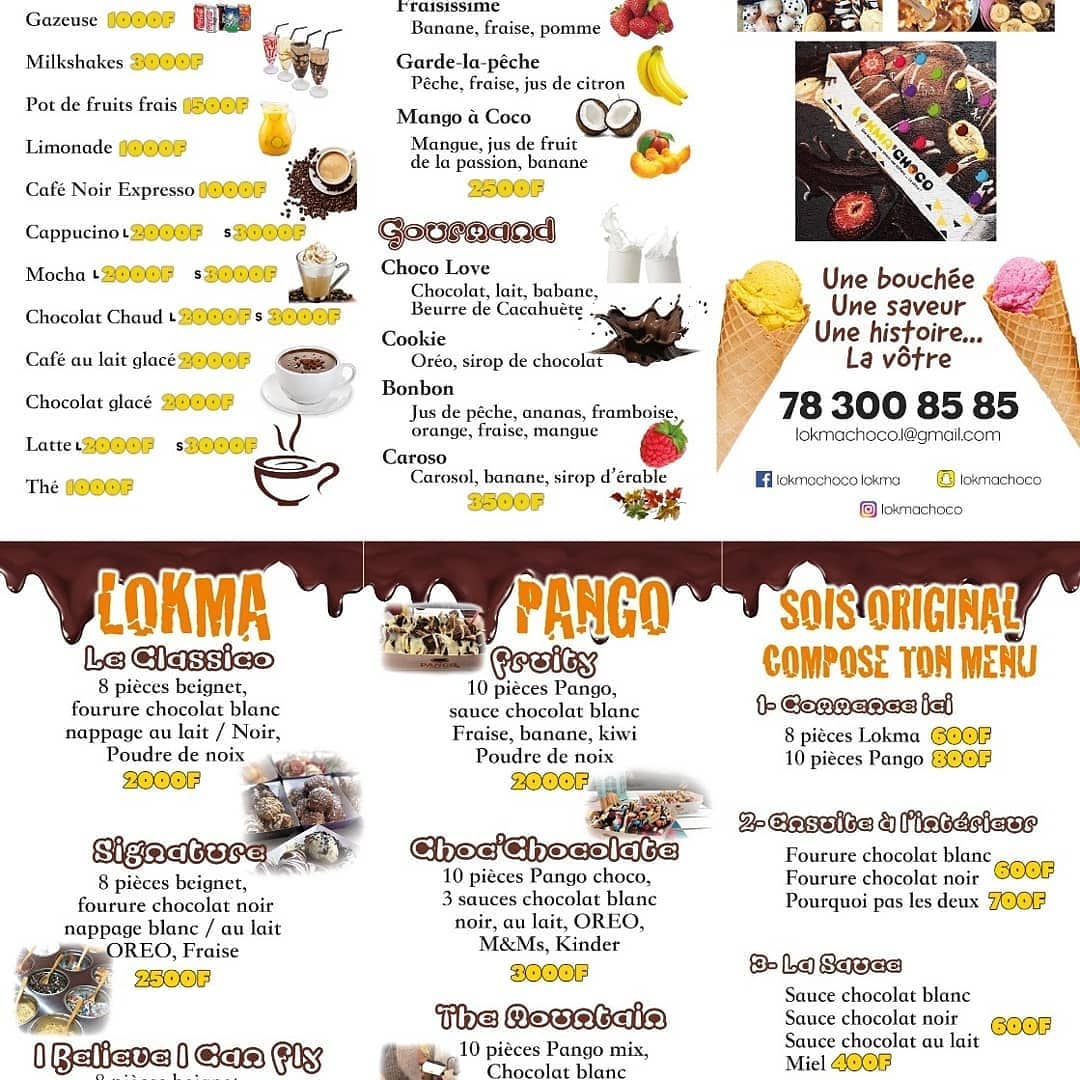 menu lokmachoco