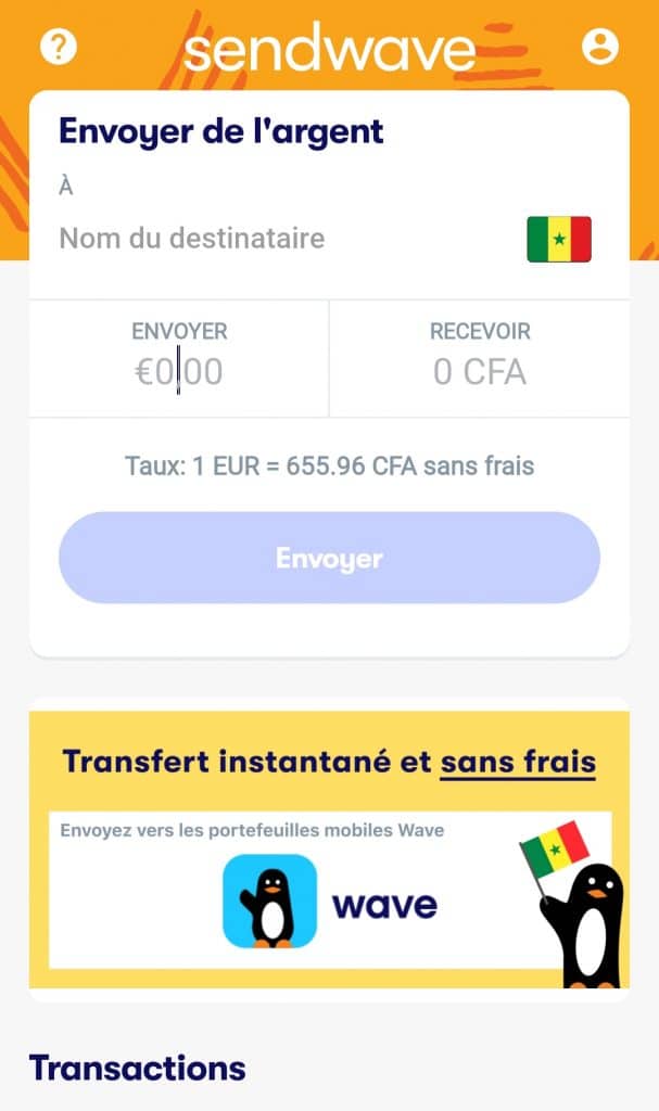 Send money to Senegal by Wave